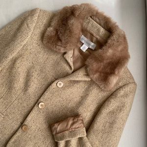 Jacket wool and silk